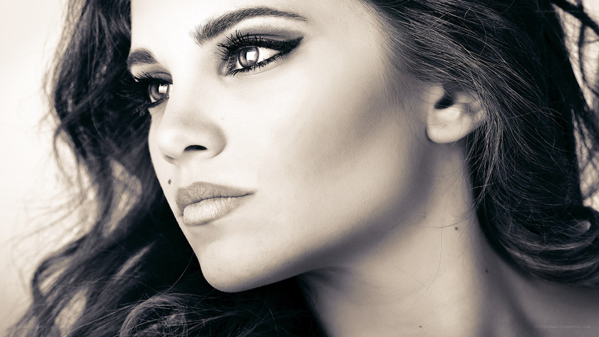 woman with dramatic makeup