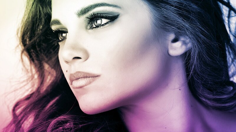 woman with dramatic makeup