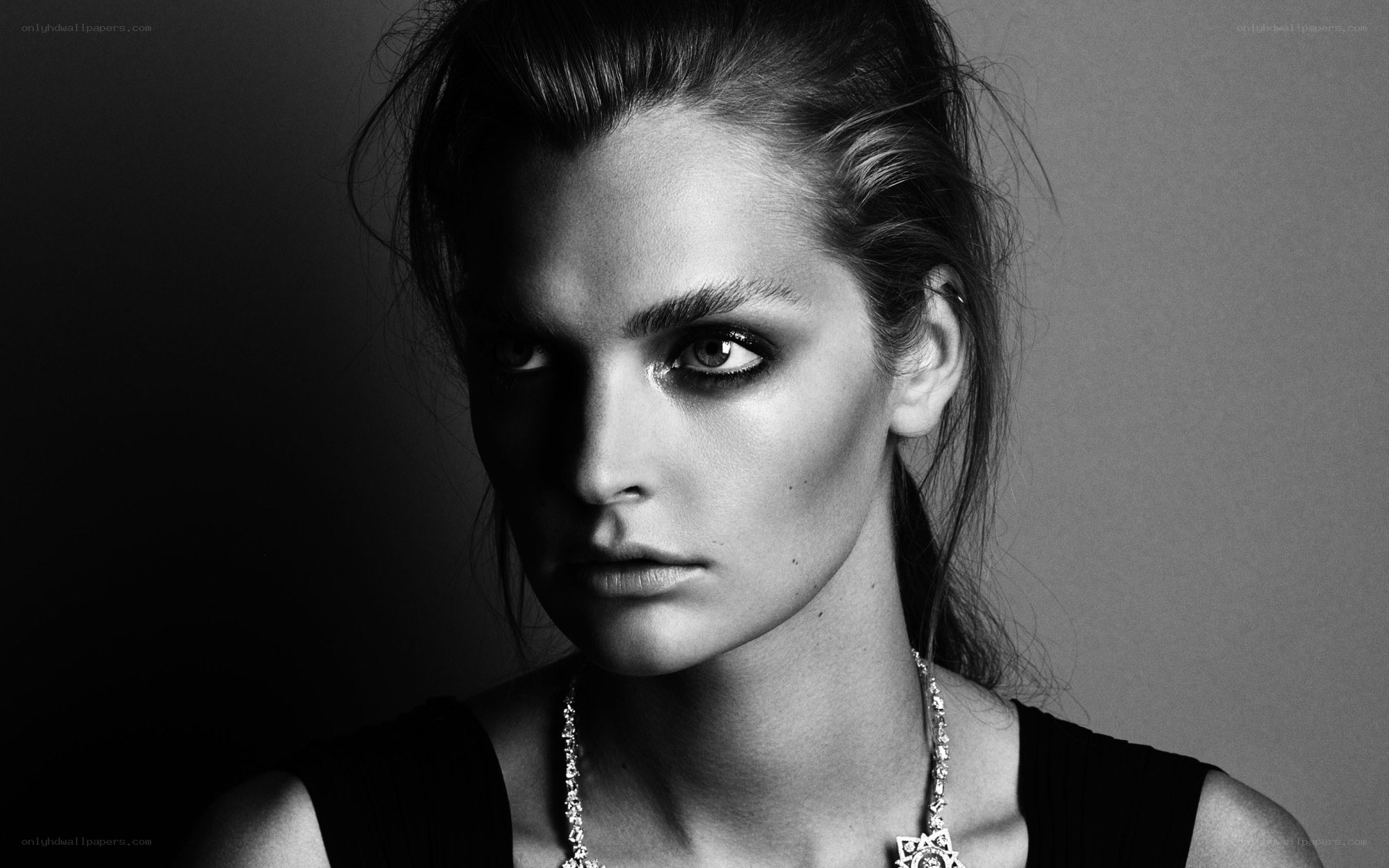 woman with dramatic makeup