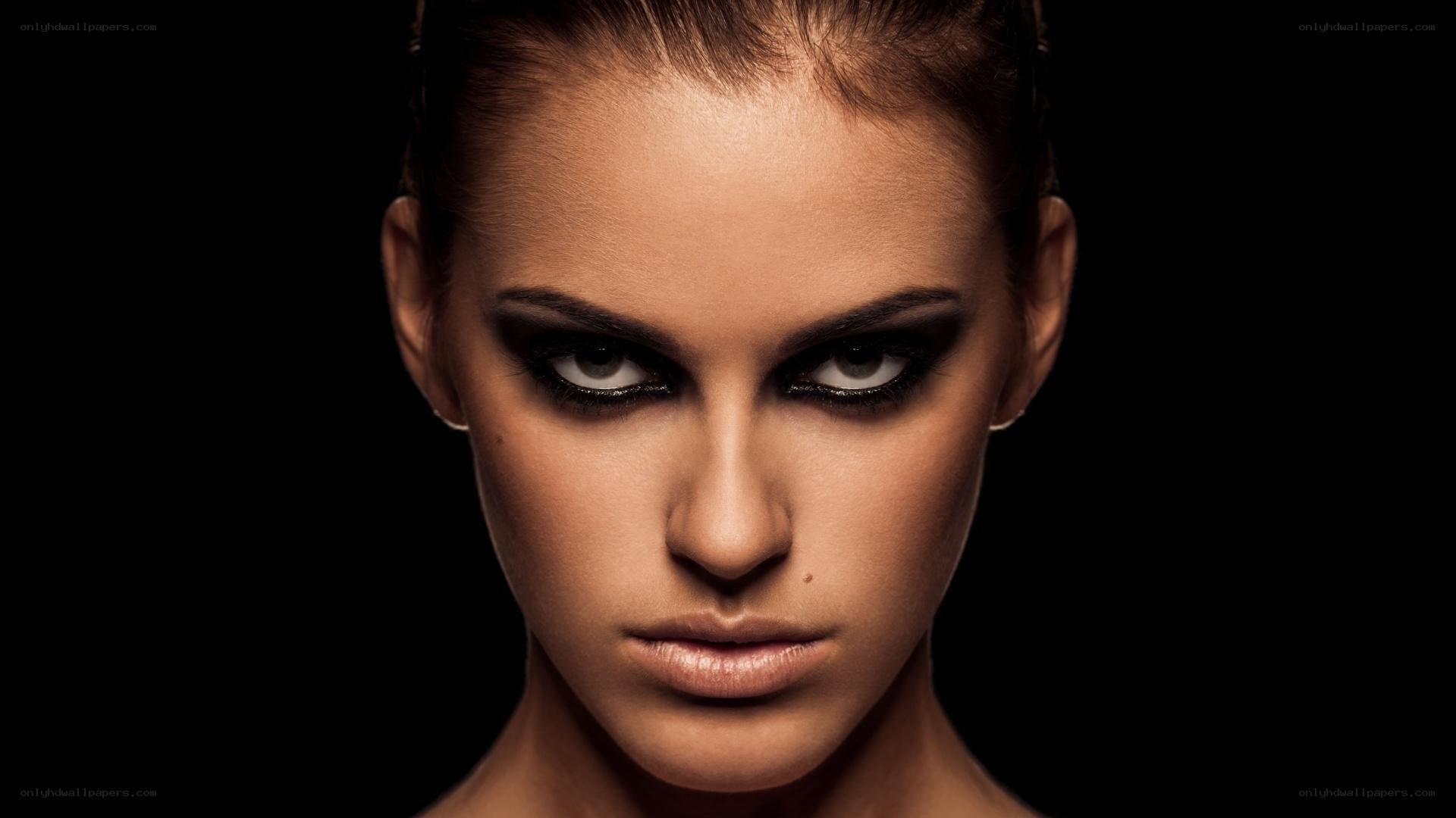 woman with dramatic makeup