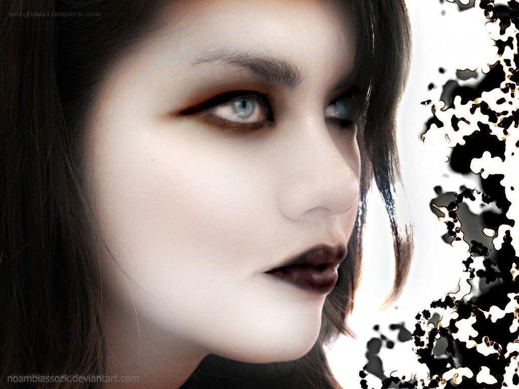 woman with dramatic makeup