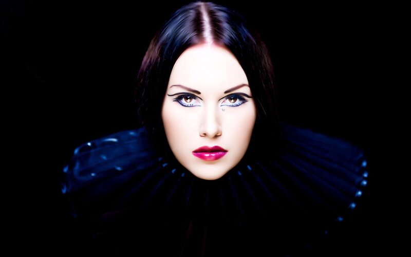woman with dramatic makeup