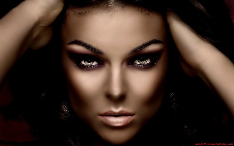 woman with dramatic makeup