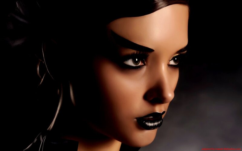 woman with dramatic makeup