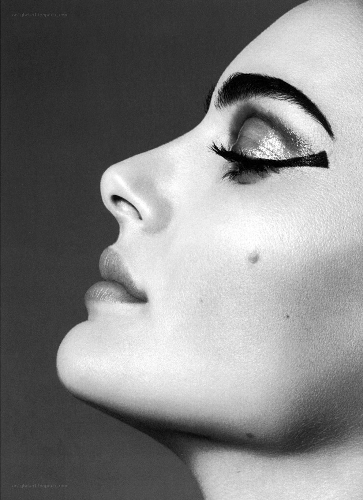 woman with dramatic makeup