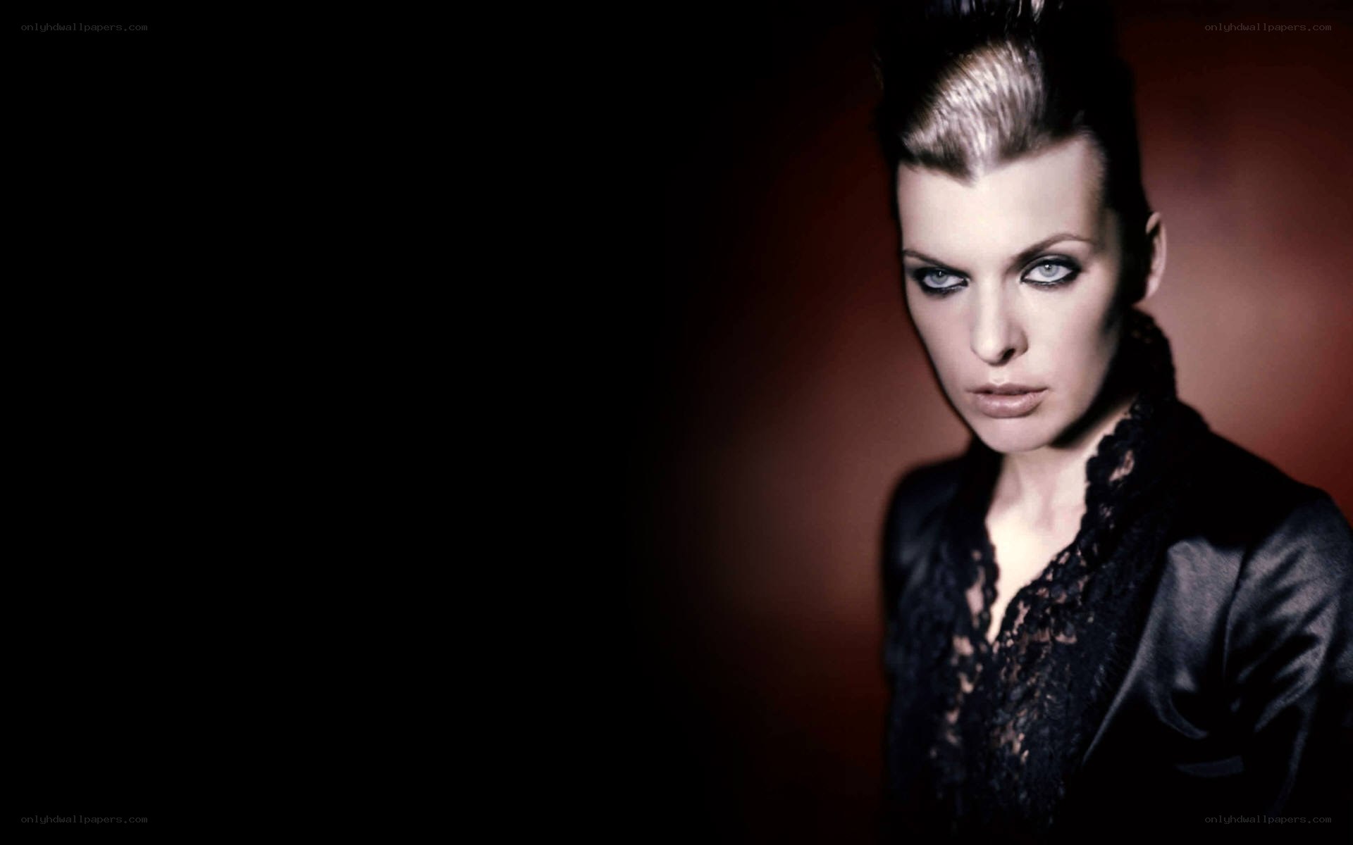 woman with dramatic makeup