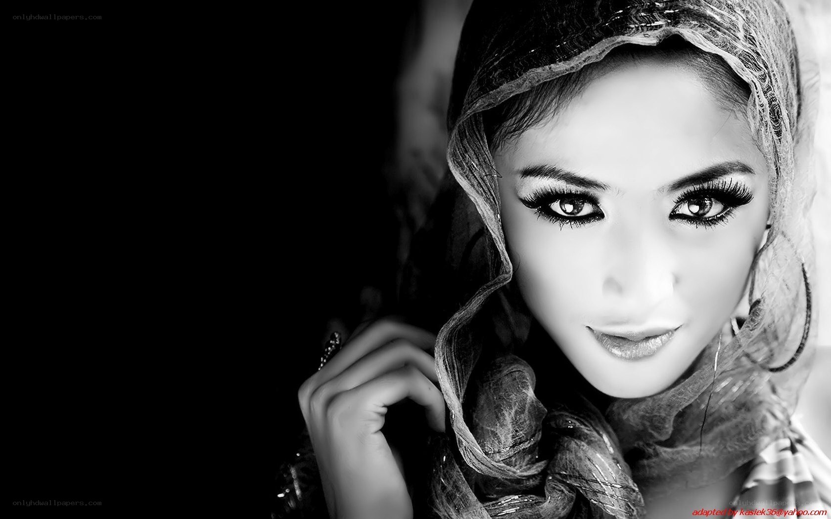 woman with dramatic makeup