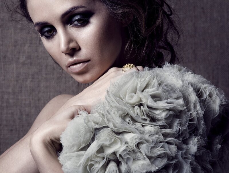 woman with dramatic makeup