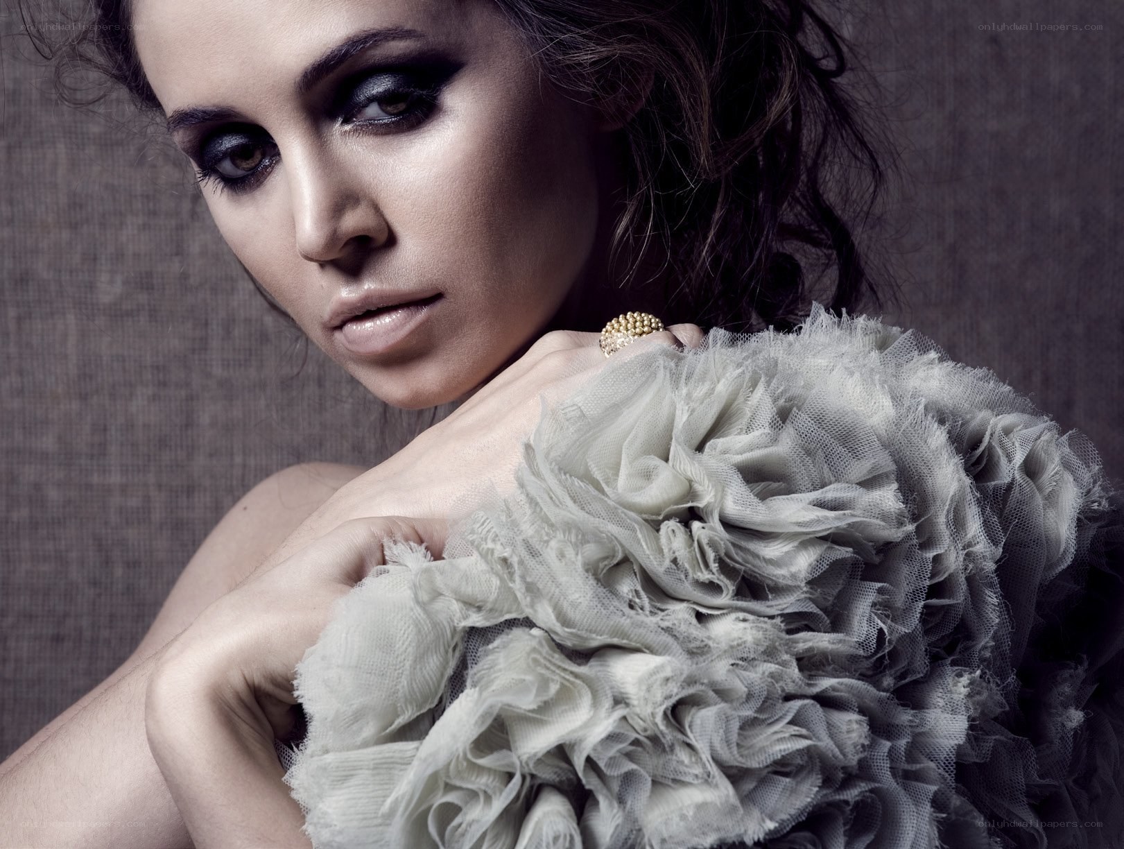woman with dramatic makeup