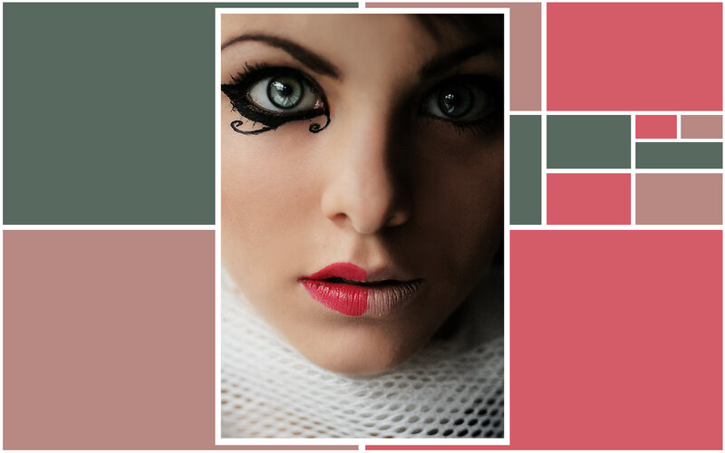 woman with dramatic makeup