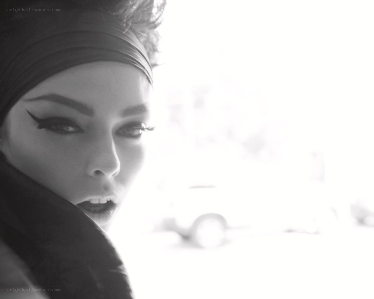 woman with dramatic makeup