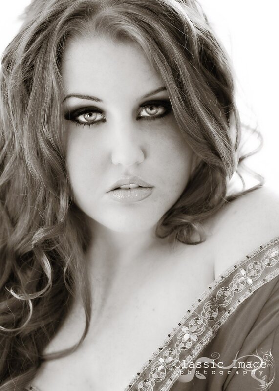 woman with dramatic makeup