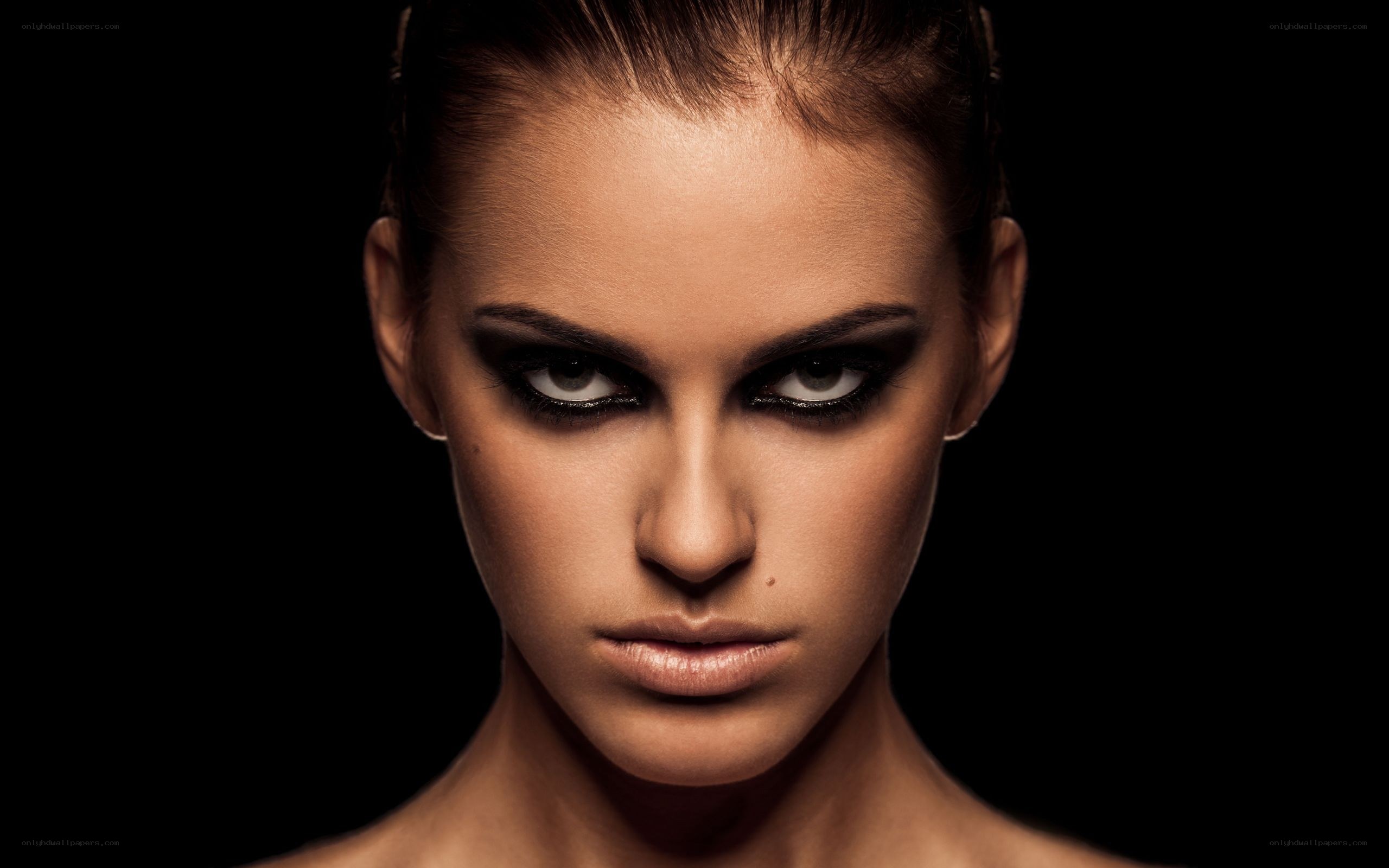 woman with dramatic makeup