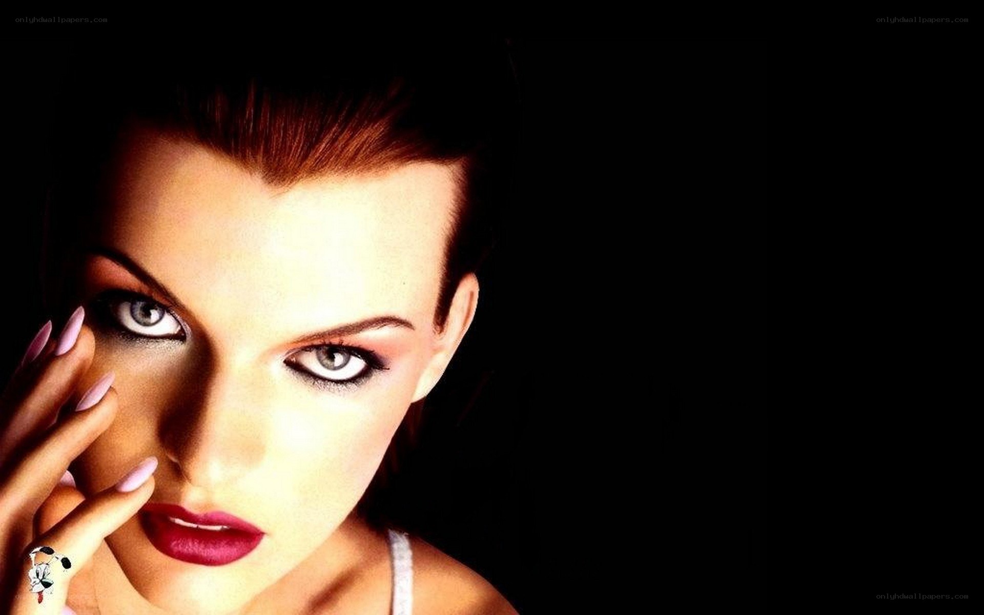 woman with dramatic makeup