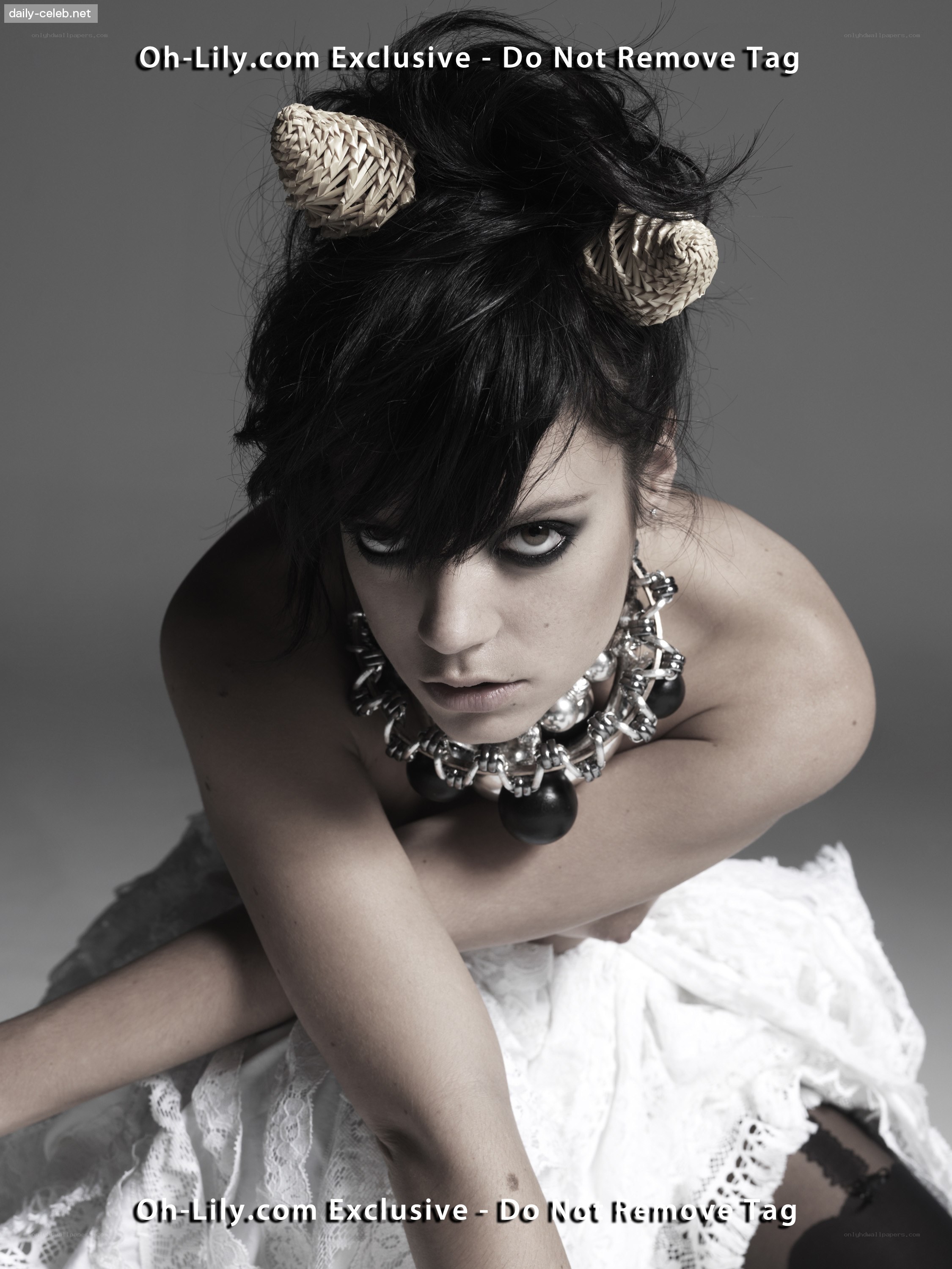 woman with dramatic makeup and accessories