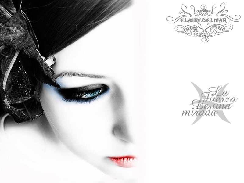 Woman with Dramatic Makeup — Black, Digital Art, Hair Accessory