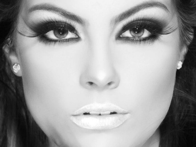 Woman with Dramatic Makeup — Black, Photograph, Eyes, Eyelashes