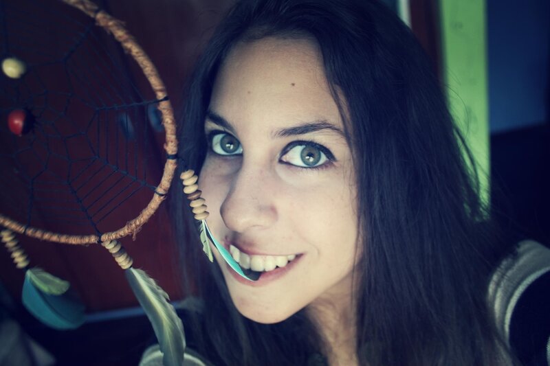 Woman with Dreamcatcher — Blue