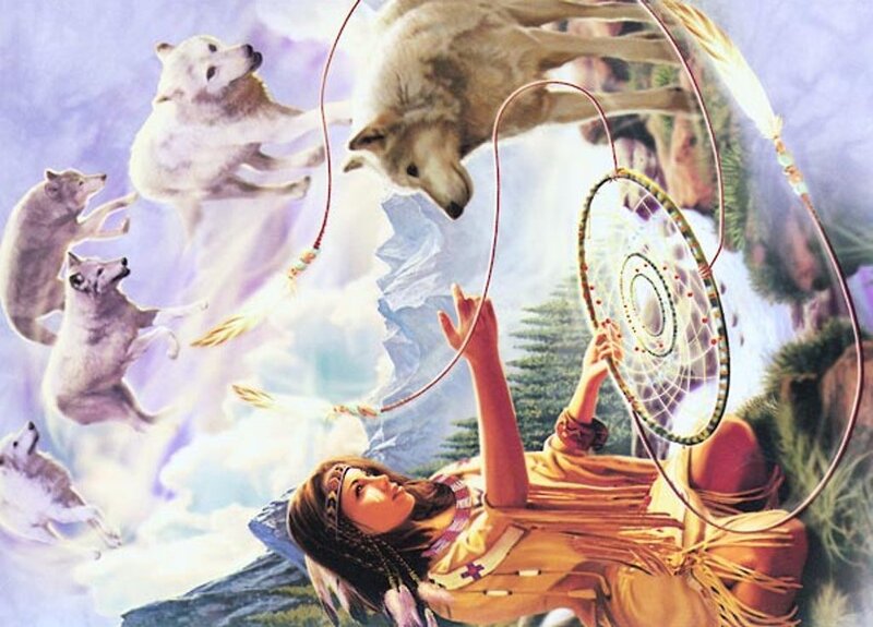 Woman with Dreamcatcher — Purple