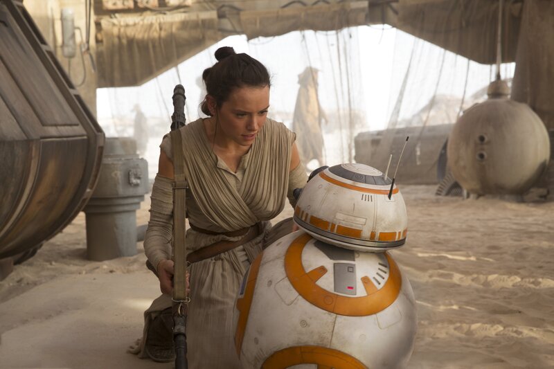 Woman with Droid