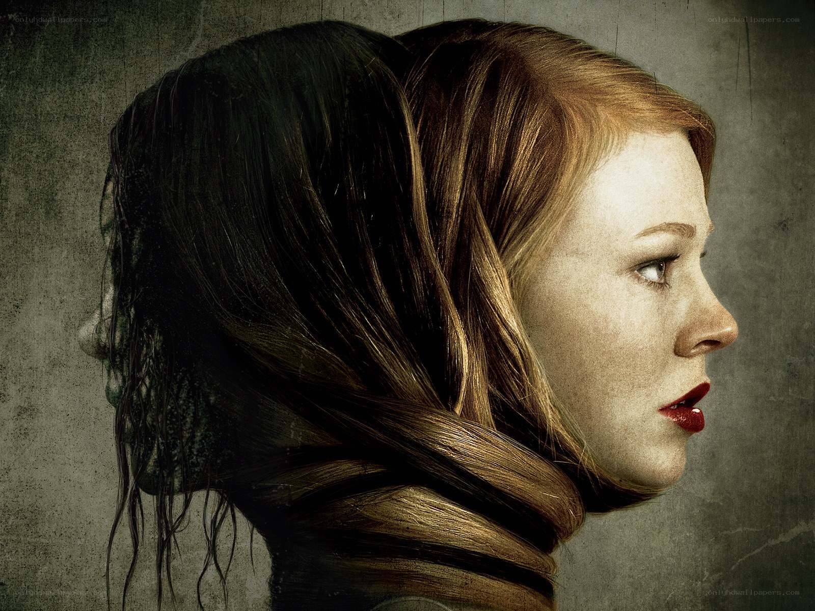 woman with dual hair tones