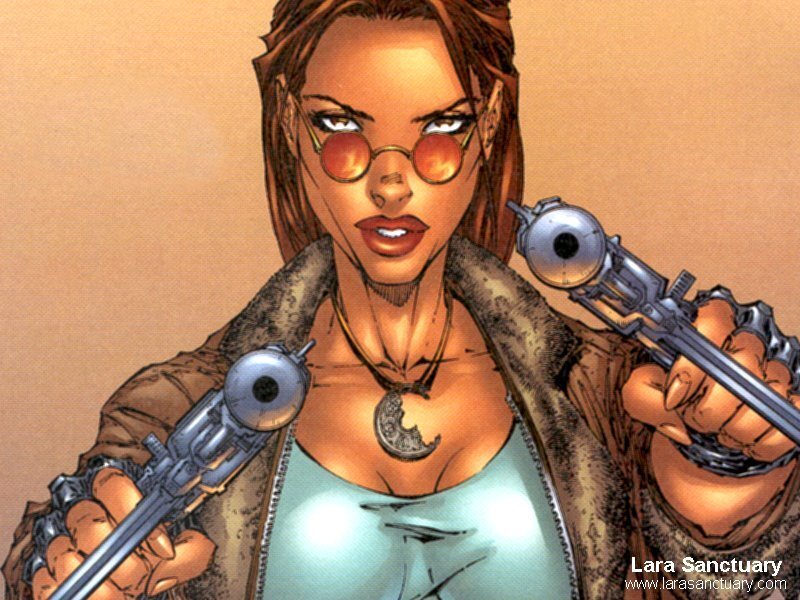 Woman with dual pistols