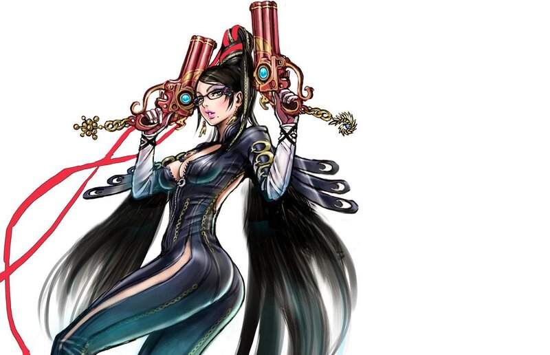 Woman with Dual Pistols — Black