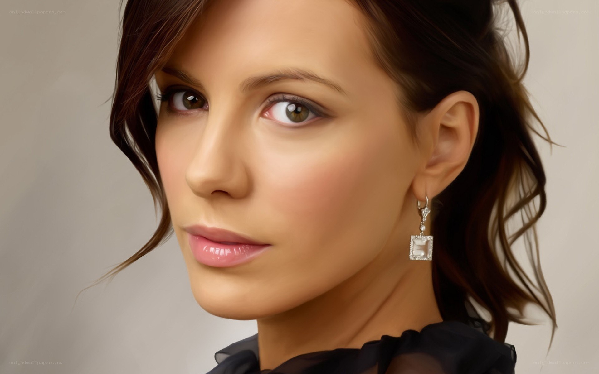 woman with earrings portrait