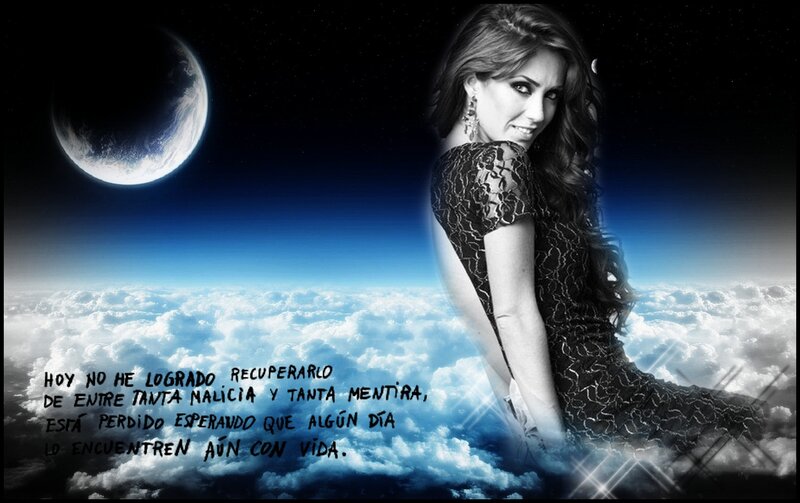 woman with earth background