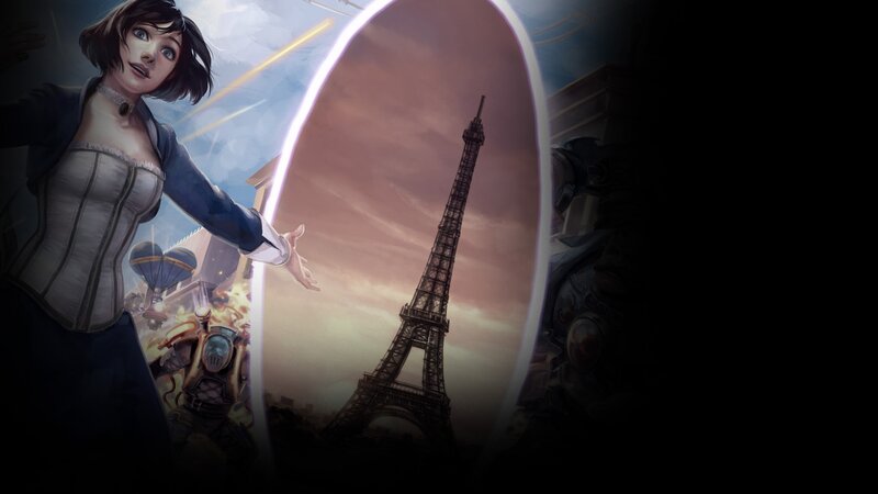 woman with Eiffel Tower portal
