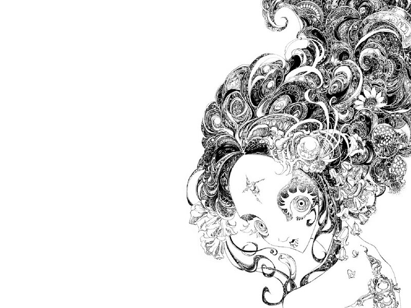 Woman with Elaborate Hair