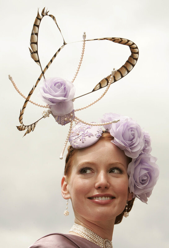 woman with elaborate hat