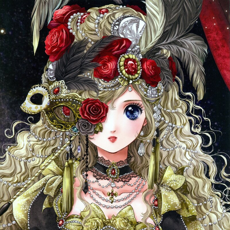 Woman with Elaborate Headpiece — Gold