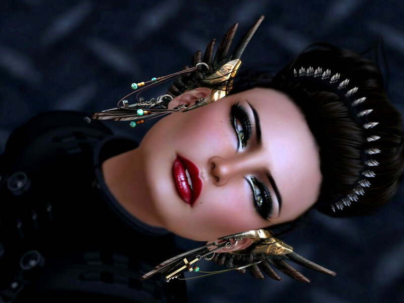 Woman with Elaborate Headwear