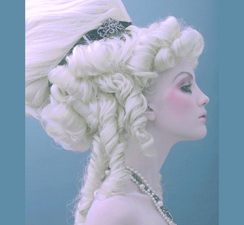 Woman with Elaborate White Hair