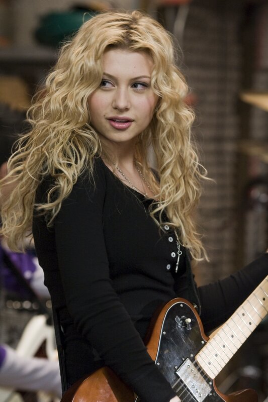 Woman with electric guitar