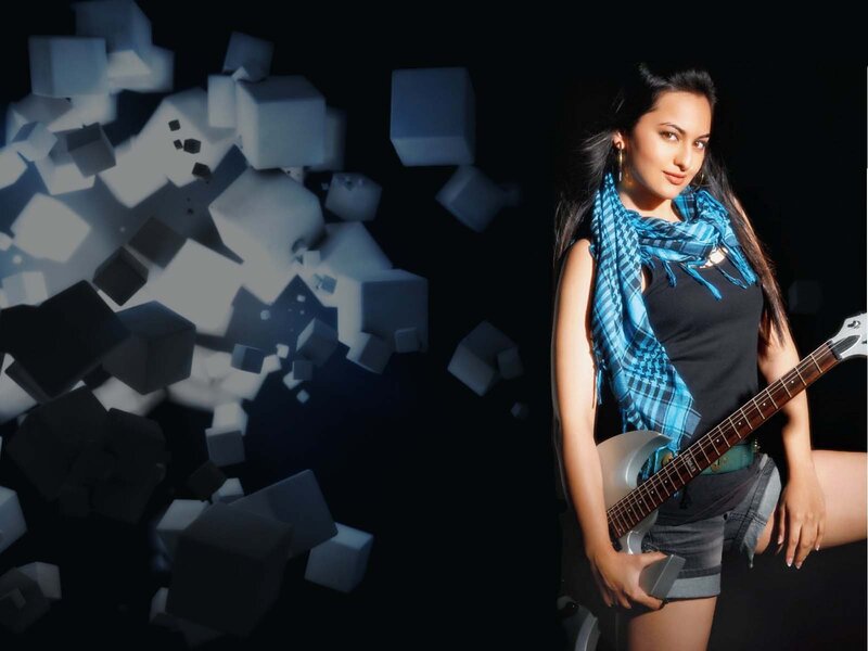 woman with electric guitar