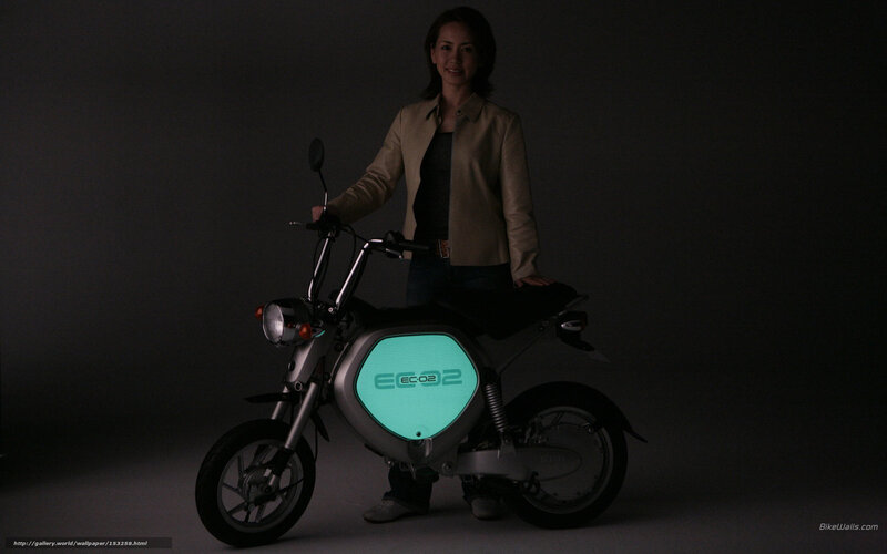 Woman with Electric Motorcycle