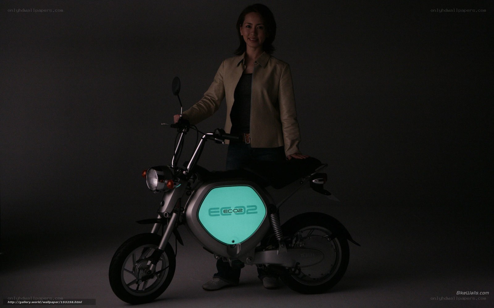 woman with electric scooter