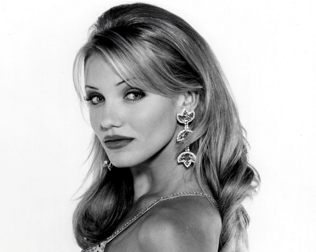 woman with elegant earrings