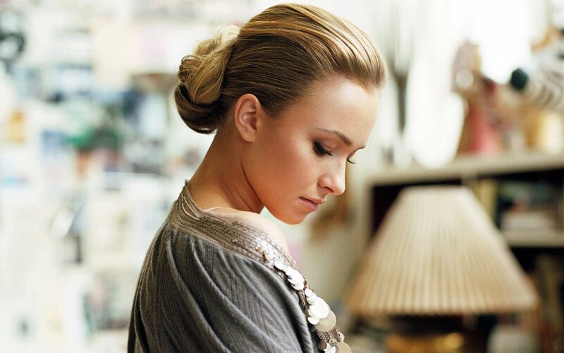 woman with elegant updo hairstyle