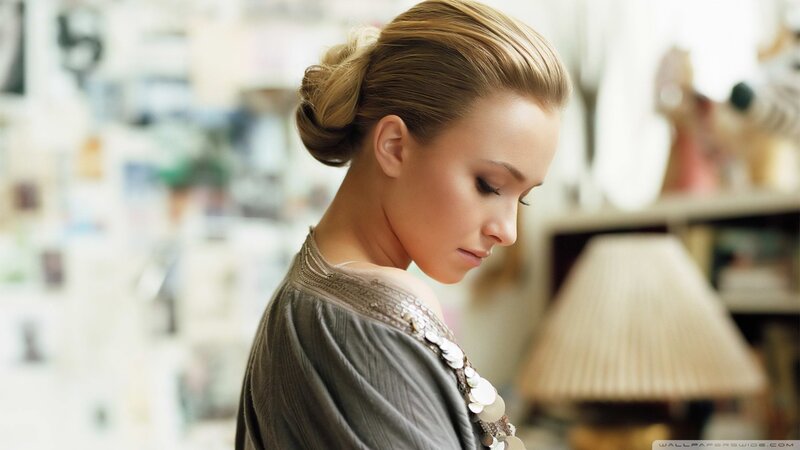 woman with elegant updo hairstyle