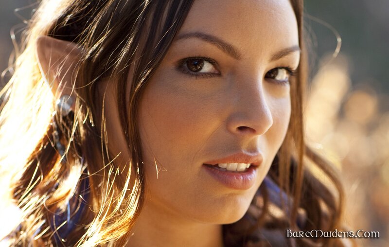 woman with elf ears in sunlight