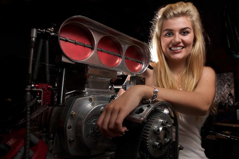 Woman with Engine — Silver