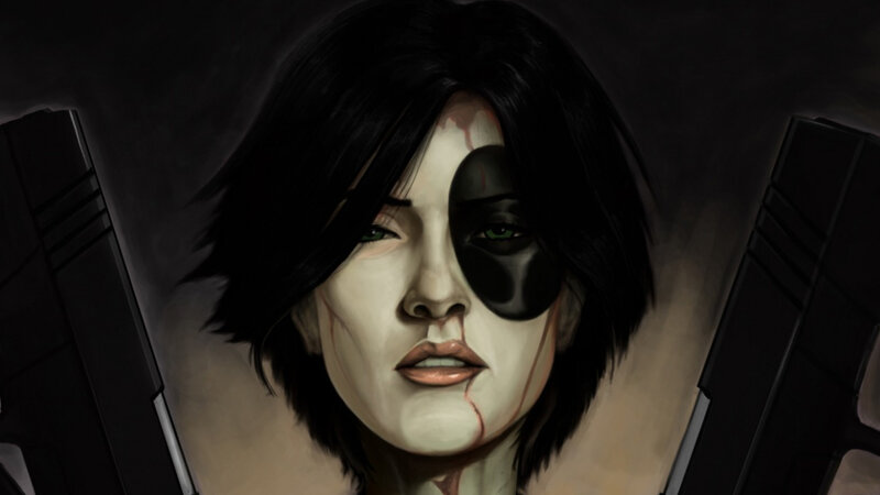 Woman with Eyepatch — Black
