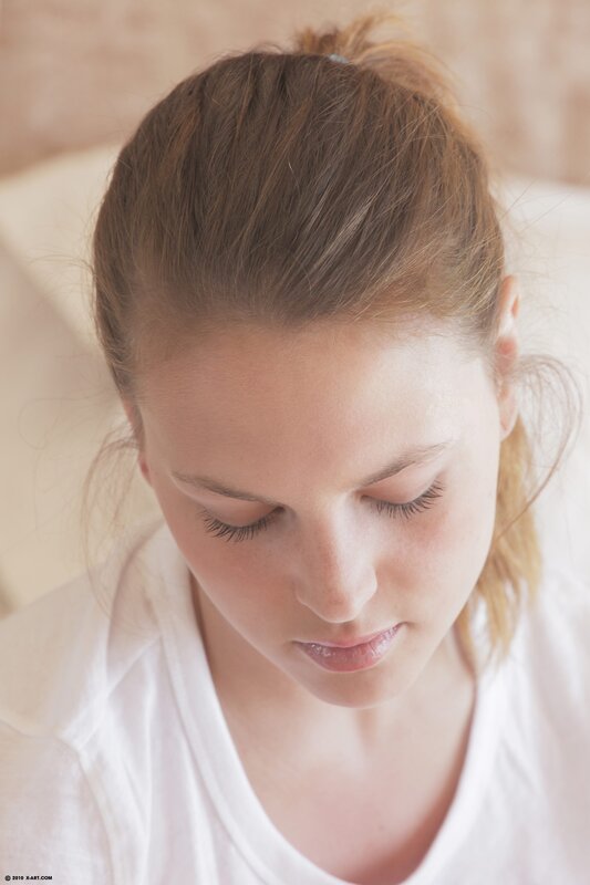 woman with eyes closed