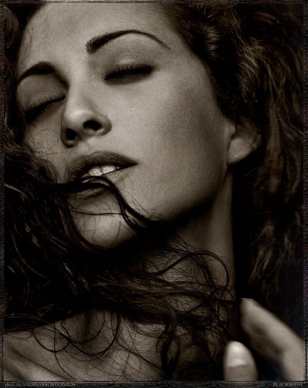 woman with eyes closed