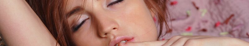 woman with eyes closed