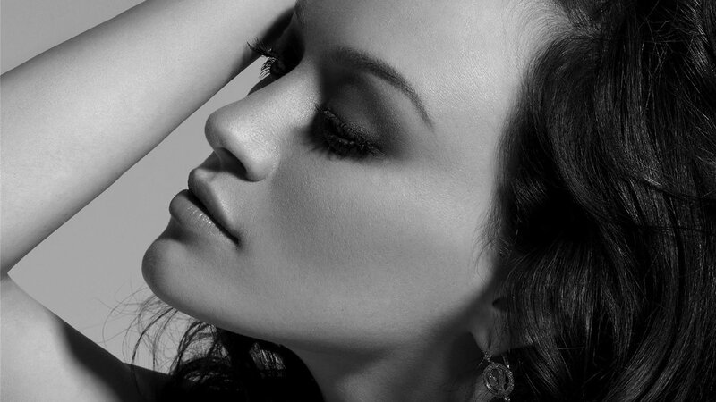 woman with eyes closed