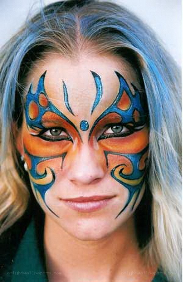 woman with face paint